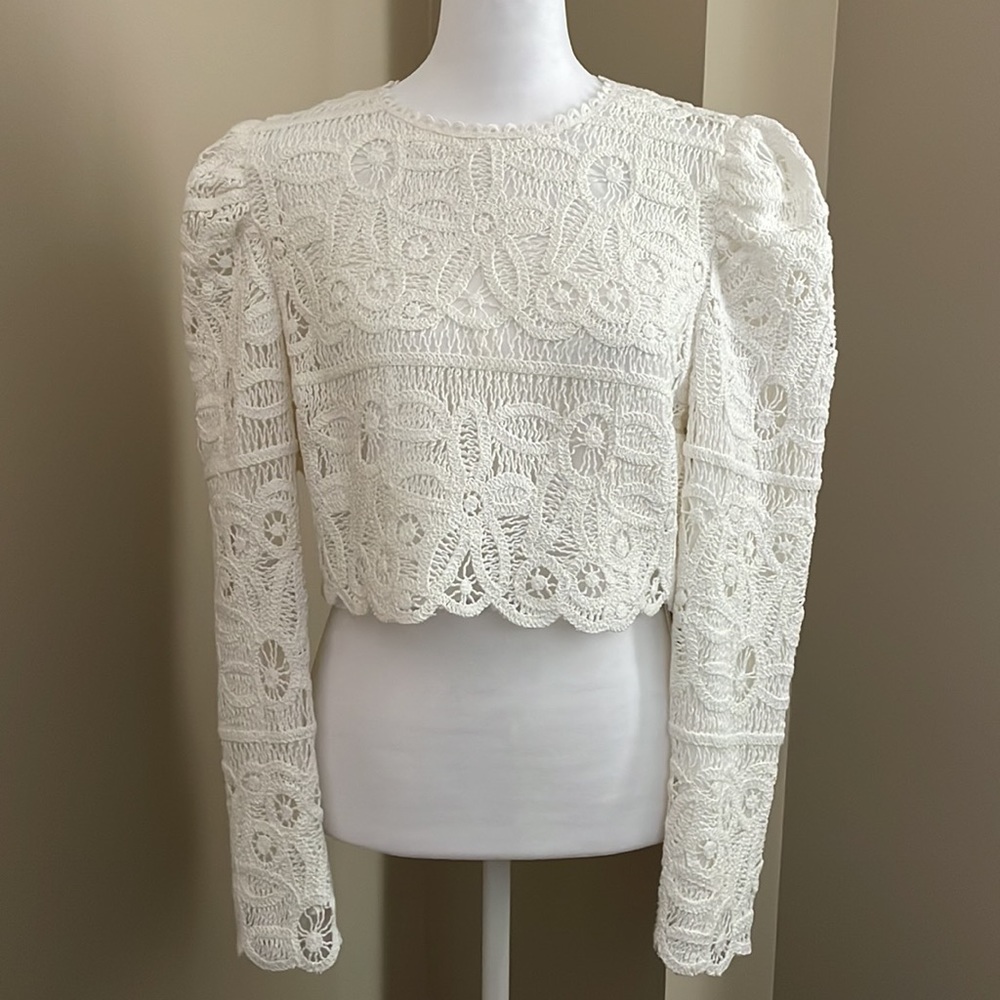 Saylor Embroidered Cropped Top